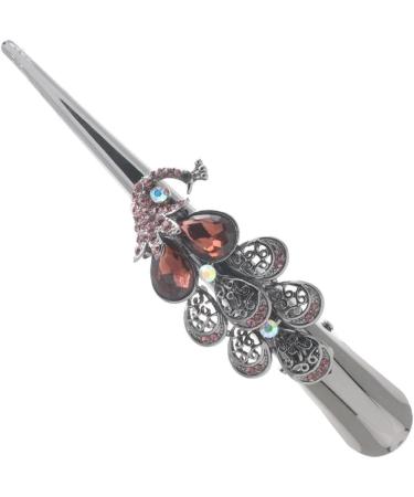 HOLLIHI Set of 3 Large Metal Alloy Alligator Sectioning Clips for Women and Girls - Pretty Strong Clamp Hair Pins Non-Slip Hair Grips Accessories for Thick Hair Silver Gray (Peacock) - Buy Online on GoSupps.com