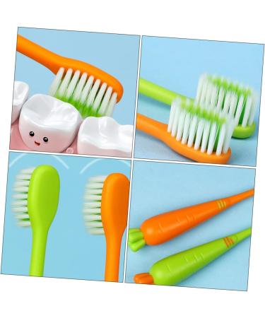 Minkissy 12 STK Carrot Toothbrushes for Kids | Fun Children's Hand Toothbrushes | Train Healthy Dental Habits - Buy Online on GoSupps.com