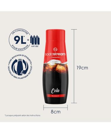 SodaStream Cola Concentrate for Sparkling Water and Soda Machine | Prepare up to 9 Litres of Cola in Seconds 440ml (Pack of 6) - Buy Online on GoSupps.com