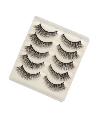 minkissy Reusable Black Eyelashes 5 Pairs Long Thick Eyelashes Eyelashes Fluffy Artificial Eyelashes Grafting Tool Long Eye Lashes Segmented False Eyelash Handmade Eye Lashes Set Slim 3d
