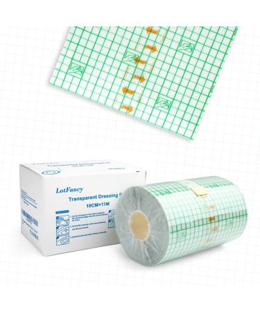 LotFancy Tattoo Aftercare Bandage 4x12 Yards Roll - Waterproof Transparent Film Dressing for Second Skin Healing and Scar Therapy - Tattoo Supplies 4x432 Inch - Buy Online on GoSupps.com