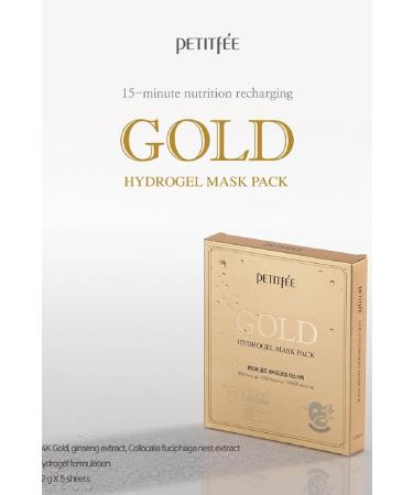 Petitfee Gold Hydrogel Mask Pack - 5PCs | Premium Anti-Aging Face Masks for Radiant Skin | International Shipping Available - Buy Online on GoSupps.com