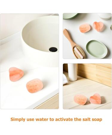  BAZEITFLOW 2 Pieces Salt Soap Salt Deodorant Stone Massage Stone Gua Sha Stone Pink Salt Stone Mineral Deodorant Soap for Bath for Women Salt Scrub Hand-Carved Salt Stone - Buy Online on GoSupps.com
