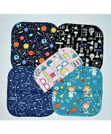 2 Ply World Of Science Washable Kids Lunchbox Napkins - 8x8 inches 5 Pack - Little Wipes (R) Flannel - Buy Online on GoSupps.com