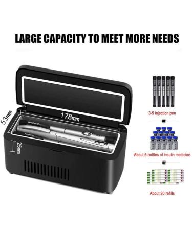 Insulin Cooler 2-8 C Portable Fridge with 10200mAH Lithium Battery Camping Fridge Refrigerated Insulin/interferon/Growth Hormone/Vaccine/Eye Drops and Other Medicines - Buy Online on GoSupps.com