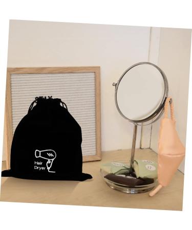 DRESSOOS 4 Pcs Hair Dryer Storage Bag Dryer Portable Purse Organizer Pouches Tool Suitcases Flannel Black - Buy Online on GoSupps.com