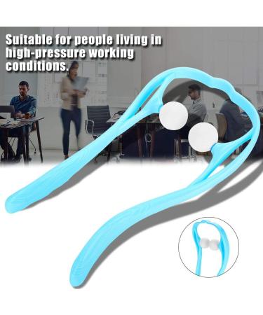 Neck Scooter Ball Massage Device - Relieve Shoulder Neck & Back Pain | Premium Self-Massage Tool (Blue) - Buy Online on GoSupps.com