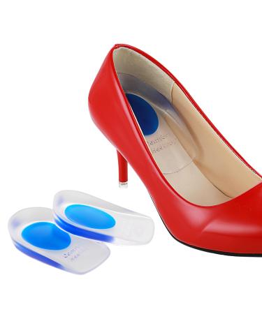 WLLHYF Gel Heel Cups Silicone Gel Heel Pads Plantar Fasciitis Inserts Heel Lifts Shoe Inserts Comfort Cushion Insoles for Women Men Heel Pain Shock Absorbing Support Plantar Fasciitis L(11cm)