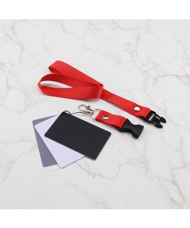 3PCS Exposure Photography Card Set with Lanyard | Grey, White, Black Cards for DSLR | 8.5x5.5cm - Buy Online on GoSupps.com