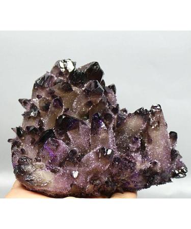 for Novelty Natural Quartz Crystal Purple Ghost Cluster VUG Specimen Crystal Cluster (Size : 300-400g) - Buy Online on GoSupps.com