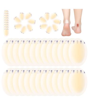 100 Pcs Blister Bandages Hydrocolloid Blister Pads for Heel Waterproof Adhesive Bandages Gel Blister Patches Protectors for Feet Toes Blister Prevention (Single Style)