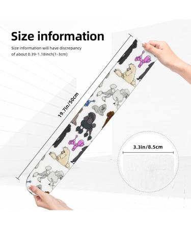 White Poodle Compression Socks for Men & Women - 15-20 mmHg Circulation Support for Running & Cycling - Buy Online on GoSupps.com