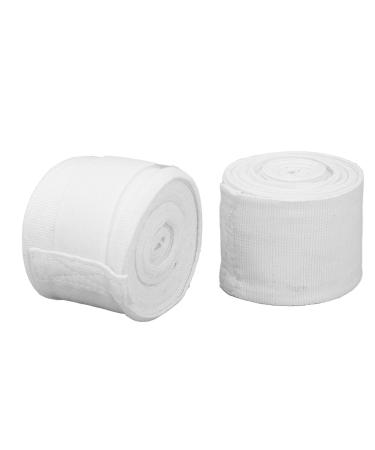 Boxing bandages 2 pieces 5 meters halastic cotton boxing bandages hook loop design sports hand bands wrist bandage protection for men women for boxing kickboxing white