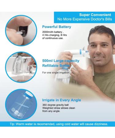 RKXKJ Electric Earwax Remover with 4 LED Lights and 4 Water Pressure Levels - Buy Online on GoSupps.com