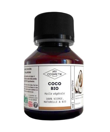 MY COSMETIK - Coconut vegetable oil - BIO AB From organic farming - 100% pure and natural - Made in France - Hair care - 50 m