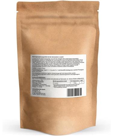 L-Leucine Powder 300g | Vegan Gluten-Free Lactose-Free | Pure Amino Acid | 100% Vegan | No Additives Non-GMO - Buy Online on GoSupps.com