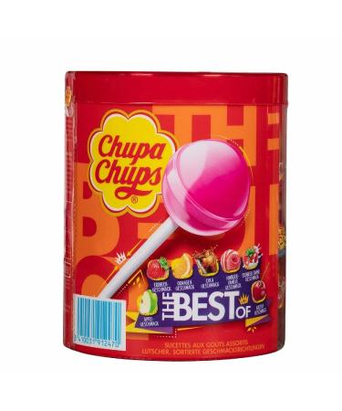 Chupa Chups Best of Lollipops - 150 Assorted Lollipops in Pop Art Metal Can | 50 Lollis in Lollipotile Can - International Shipping Available - Buy Online on GoSupps.com