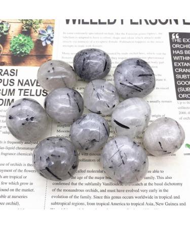 Natural Crystal Rough 100g Natural Clear Black Hair Rutilated Natural Tumbled Stones Bulk Crystals Polished Stones and Crystals