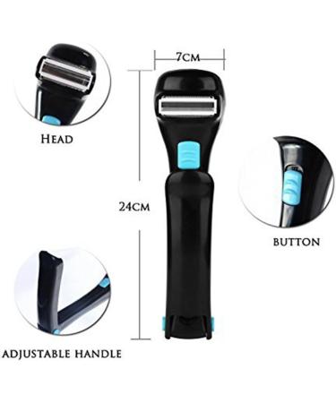 Electric Back Shaver Professional Razor Do-It-Yourself Grooming Design for Back Hair Removal (Black) - Buy Online on GoSupps.com