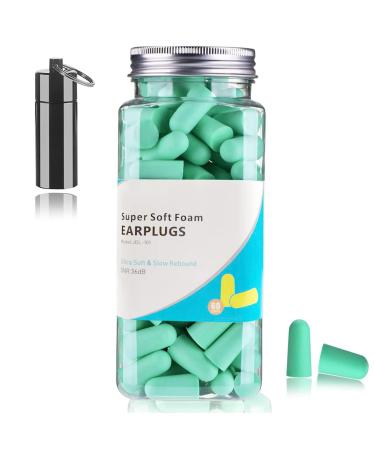 Earns for sleeping 60 pairs earplugs with noise suppression 36 dB highest SNR with aluminum storage box for sleeping snoring construction noise work learning traveling