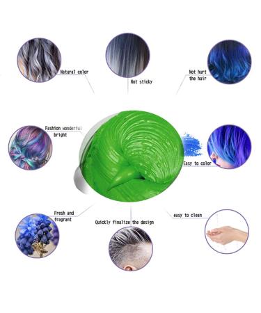 Hair Color Wax - Natural Matte Green Hairstyle for Party Cosplay & Halloween | International Shipping - Buy Online on GoSupps.com