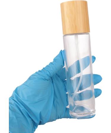 COSIDEA 4 pcs Empty 4oz /120ml bamboo lid clear glass spray bottle with fine mist despenser head for liquid perfume toiletries containers toner bottles 120ml Clear - Buy Online on GoSupps.com