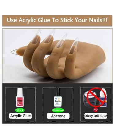 Female Silicone Practice Hand for Acrylic Nails - Flexible & Life-Size Mannequin for Nail Training with Soft Touch - Buy Online on GoSupps.com