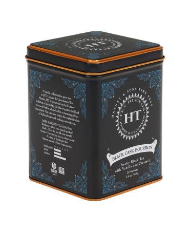 Harney & Sons Black Cask Bourbon Tea, 20 Sachets of Smoky Black Tea with Light Caramel Flavors