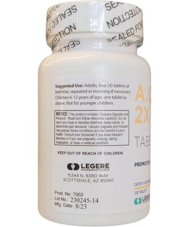 Legere Pharmaceuticals A.C.R 2X Cleansing Herb 100 Tablets - Buy Online on GoSupps.com
