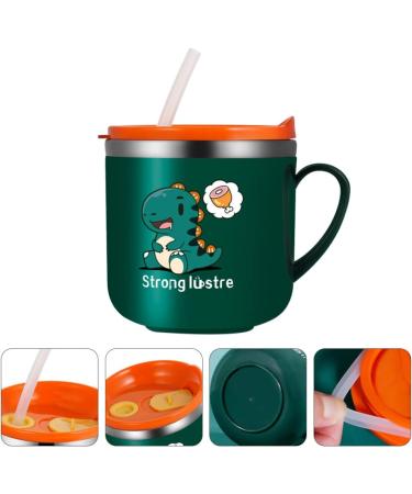 Kids Stainless Steel Milk Bottle with Scale, Anti-Scald Handle and Silicone Straw - Toddler's Eco-Friendly Drinking Cup - Buy Online on GoSupps.com