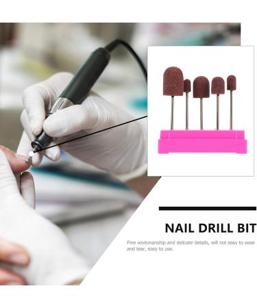 Beavorty 1 Set Nail Sand Ring Cap Nail Drill Bits Nail Drill Kit nails nails cuticle tools pedicure drill bit Nail Sanding Head ceramic nail drill bit electronic file head to rotate Rosy - Buy Online on GoSupps.com