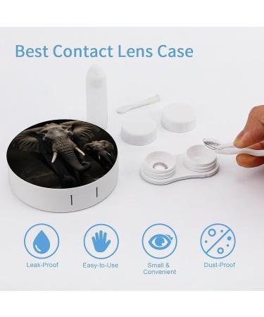 Buy Elephant Black Print Contact Lens Case | Travel Care Box for Lenses - Buy Online on GoSupps.com