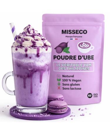 Ube Poudre Misseco 100g - Riche en Antioxydants & Fibres Qualit Premium - Colorant Alimentaire Violette 100% Naturelle - Vegan Sans Gluten ni Additifs - Id al pour Ube Latte Boissons & P tisserie