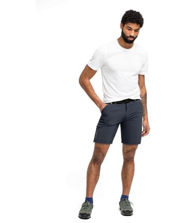 Maier Sports Men's Hiking Trousers Nil Short M - Graphite | Short Outdoor Trousers with Belt & 5 Pockets for Ultimate Storage - Buy Online on GoSupps.com