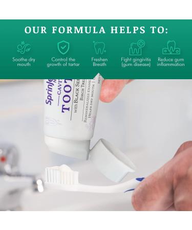 Sprinjene Sensitive Teeth & Gum Toothpaste with Fluoride - Natural, Non-Toxic, SLS Free for Fresh Breath & Dry Mouth - Preservative Free with Black Seed Oil & Zinc - 1 Pack (Original) - Buy Online on GoSupps.com