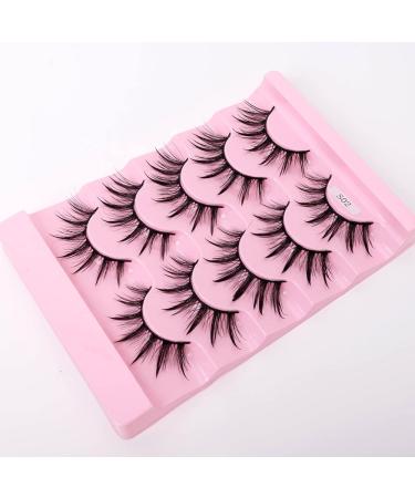 HBZGTLAD 5 Pairs Wet False Eyelashes - Natural Everyday Wear - Thick Simulation Cross Makeup Lashes (S02) - International Shipping Available - Buy Online on GoSupps.com