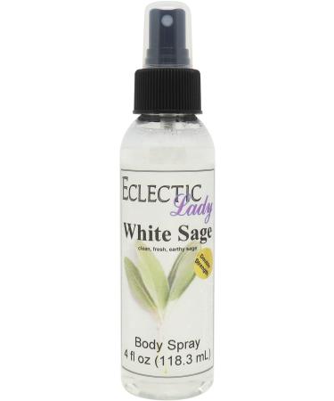 White Sage Body Spray Body Mist for Women with Clean Light & Gentle Fragrance Long Lasting Perfume with Comforting Scent for Men & Women Cologne with Soft Subtle Aroma For Daily Use Double Strength 4 Fluid Ounces
