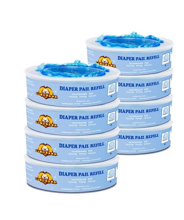 LIONPAPA Diaper Pail Refill Bags,Compatible with Diaper Genie Pails, Munchkin Diaper Pails Refills,2160 Count,8 Pack 2160 Count(Pack of 8)