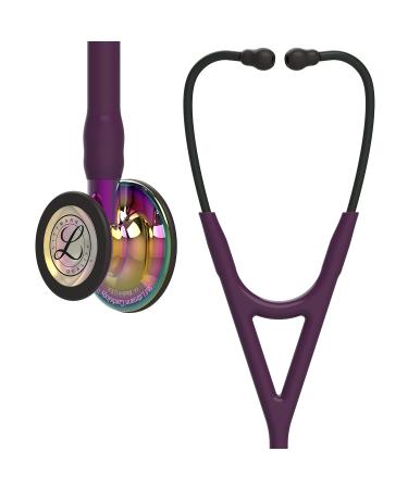 3M™ Littmann® Cardiology IV™ Stethoscope, 6239, High Polish Rainbow Chestpiece, Plum Tube, Violet Stem and Black Headset