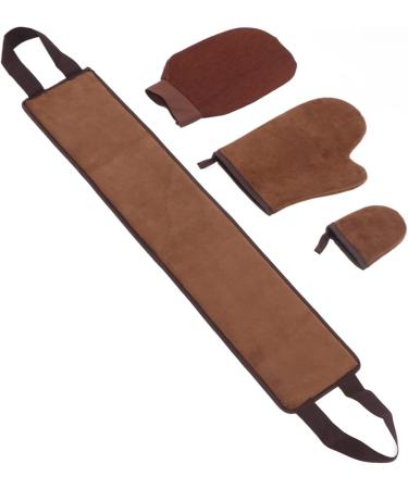 HERCHR 4Pcs Self Tanner Mitt Slick Self Tanning Mitt Soft Self Tanning Mitt for A Perfect Finish Tanning Oil Paint Exfoliating Soft Flocking Sunless Reversible Self Tanning Mini Gloves - Buy Online on GoSupps.com
