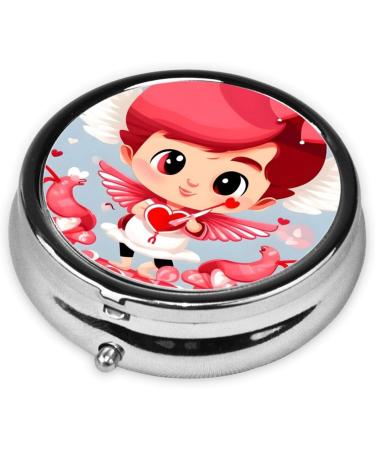 Buy Love Messenger Round Pill Box | 3 Compartment Portable Organizer for Travel & Purse - Buy Online on GoSupps.com