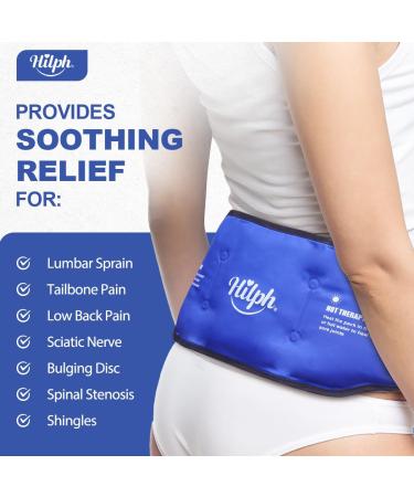 Hilph Back Cooling Pad - Gel Cooling Pillows for Pain Relief Sciatica & Injuries | Cold & Warm Compress with Velcro Fastener - Buy Online on GoSupps.com