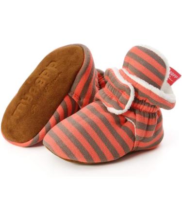 LACOFIA Baby Anti-Slip Soft Sole Winter Booties - 6-12 Months (B Orange Stripes) - Buy Online on GoSupps.com