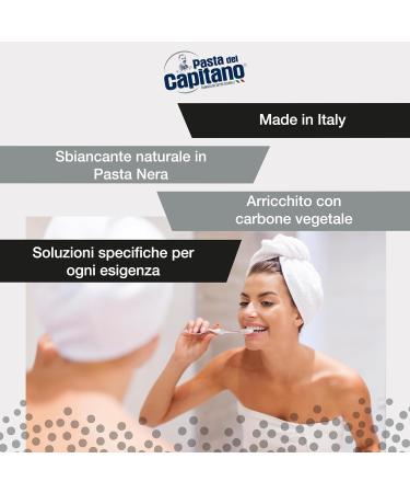  Italian Gourmet E.R. Pasta del Capitano Toothpaste Charcoal Toothpaste Charbon toothpaste natural whitening toothpaste black toothpaste 8 x 100 ml + Italian Gourmet pulp 400 g - Buy Online on GoSupps.com