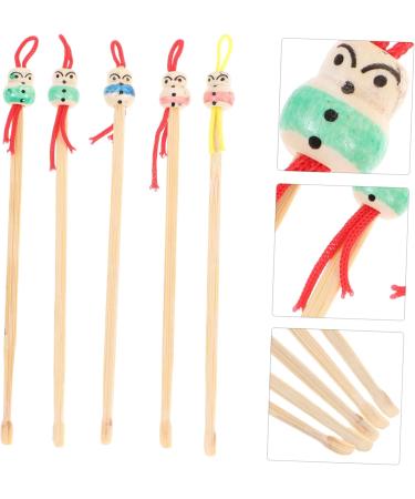 ARTSEWPLY 5pcs Kit Bamboo Ear Cleaning Tools Doll Head Design for Gentle Wax Removal Random Color - Buy Online on GoSupps.com