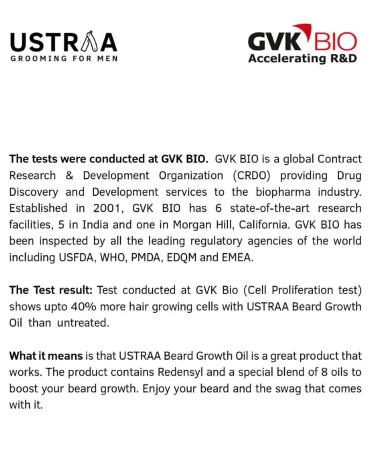 Ustraa Beard Growth Oil - 35 ml | Best for Healthy Beard Growth | International Shipping - Buy Online on GoSupps.com