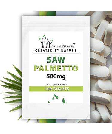 Forest vitamin - Saw Palmetto 500mg - Sabal Palm (saw palm) - 100 tablets - extract from sawing palm berries (Serenoa Repens) - Health & Beauty