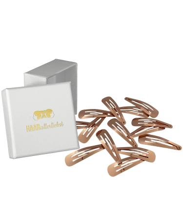 Hair leader love 14 pieces snap hair clips women - rose gold - 5cm metal hair clip hair clamp hair hair clip clips children hair clips hair clips with box for women girls 14 pieces (1 Pack) box: white