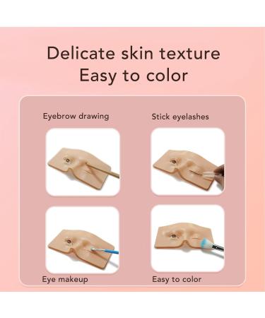 Dekaim Makeup Practice Board Silicone Face Eye Makeup Practice Board with Eyeshadow Brush for Self-taught or Professional Enthusiasts (White Skin) - Buy Online on GoSupps.com