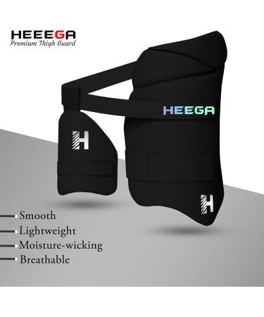 Heega Premium Thigh Guard - Black Right Hand | Ultimate Protection for Athletes | Buy Internationally - Buy Online on GoSupps.com